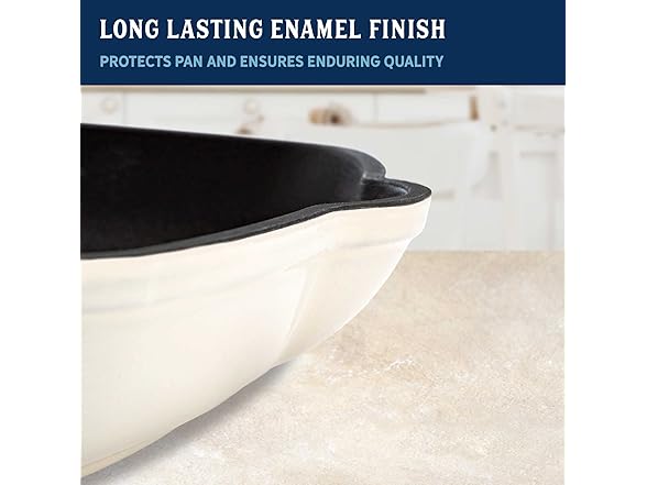 Country Living Enameled Cast Iron11-Inch, Cream