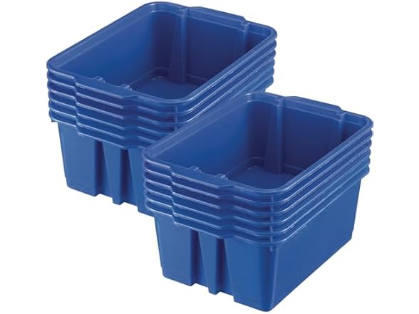 Stackable Plastic Book and Organizer Bin