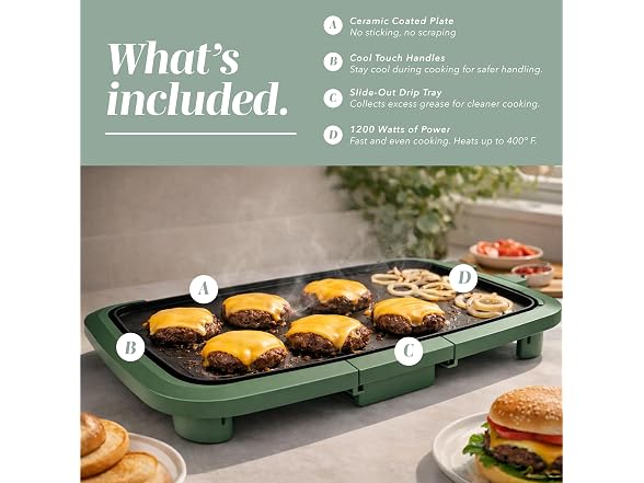 Electric Griddle 1200W
