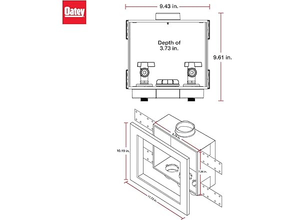 Oatey 38540 Quadtro Washing Machine Outlet