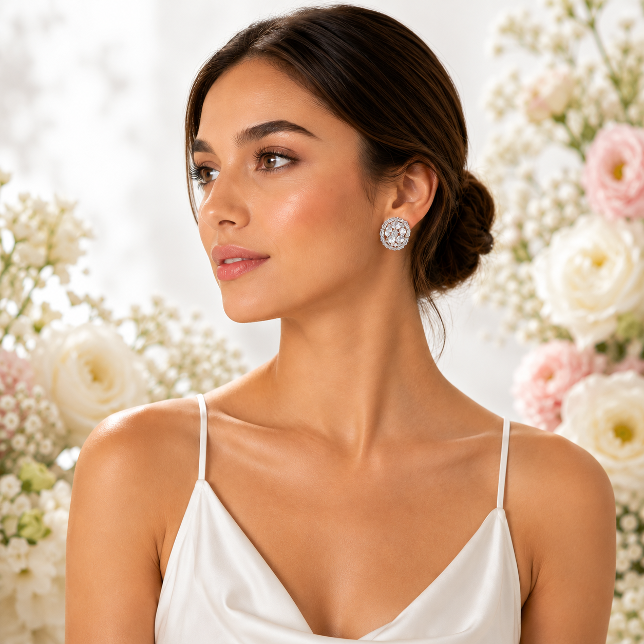 Silver Dimensional Cluster Studs - Gallery 8