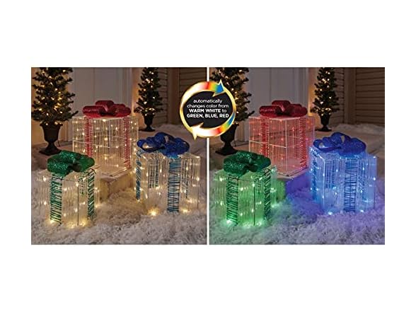 SYLVANIA 3 Piece LED Color Changing Gift Boxes