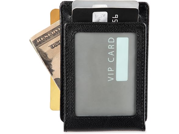 Haggar Men (OS) Rfid Leather Magnetic Front Wallet