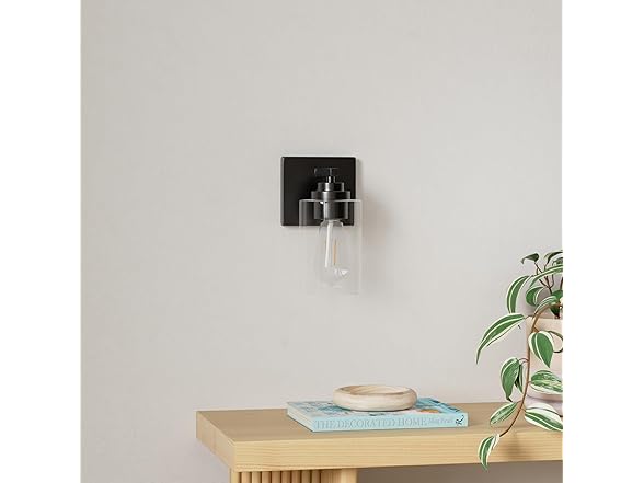 Verron Set of 2 Wall Sconces for Bathroom, Black