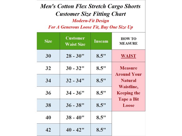 3Pk Mens Cotton Stretch Cargo Shorts