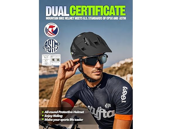 Black Mountain Bike Helmet for Adults