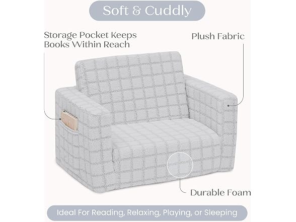 Delta Children Checkered Cozee Flip-Out Chair