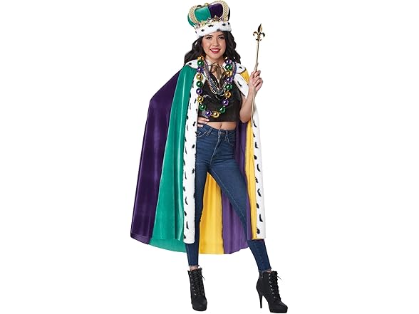 California Costumes Mardi Gras Cape