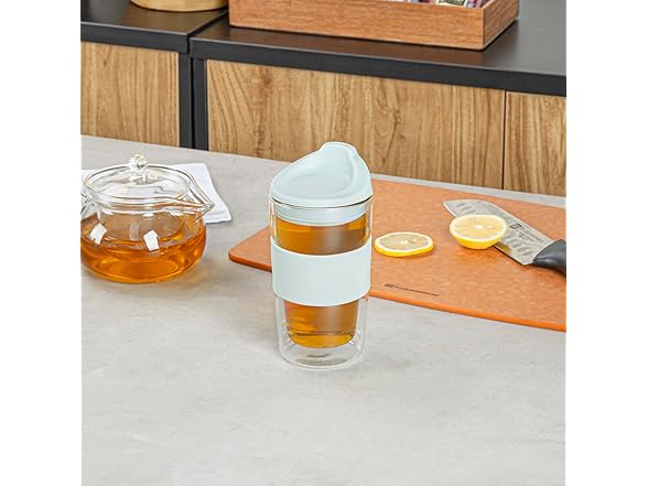 Restaurantware Glass Travel Mug 1 Count 12 Ounce 