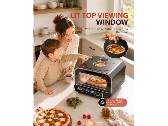 13-in-1 Indoor Pizza Oven, Top Viewing