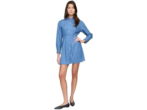 GAP Women Flare Mini Shirtdress Neutral
