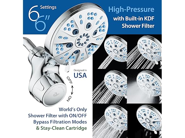 High Pressure Rain Shower Head w Filter