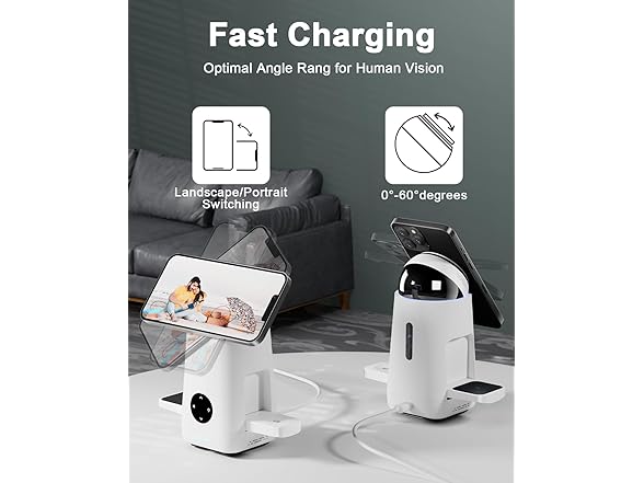 Vaytrio 3-in-1 Charging Station | 15W Rotating MagSafe - Gallery 5