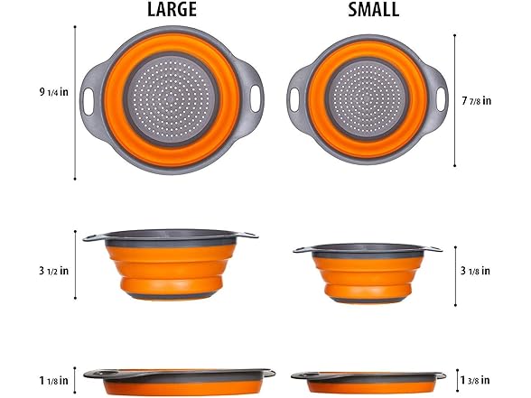 WeTest Collapsible Colanders w/Handles