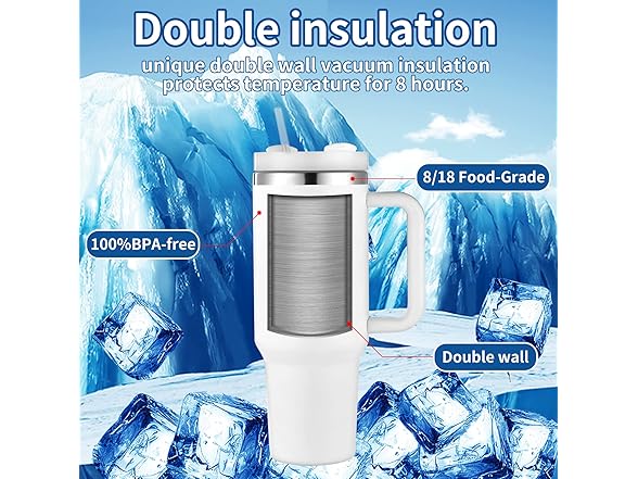 Junzilan 40 oz tumbler with handle