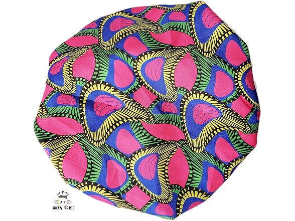 Akan Pride Women (OS) Ankara Satin Bonnets Fabric