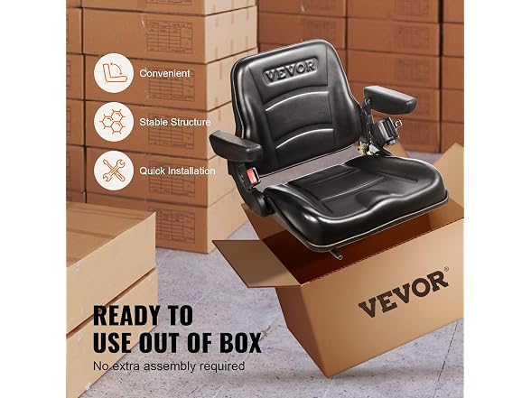 Fold Down Tractor Seat with Adjustable