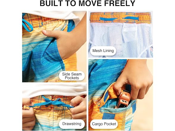 Kanu Surf Men (10-12) Oahu Quick Dry Beach Trunk