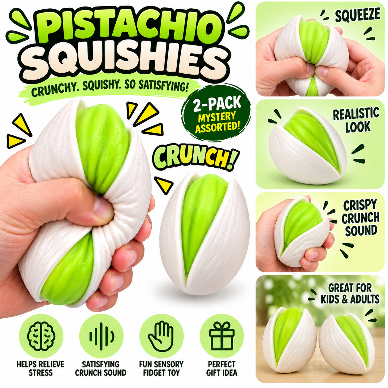 Pistachio Crunch Squishy 2-Pk - Gallery 6