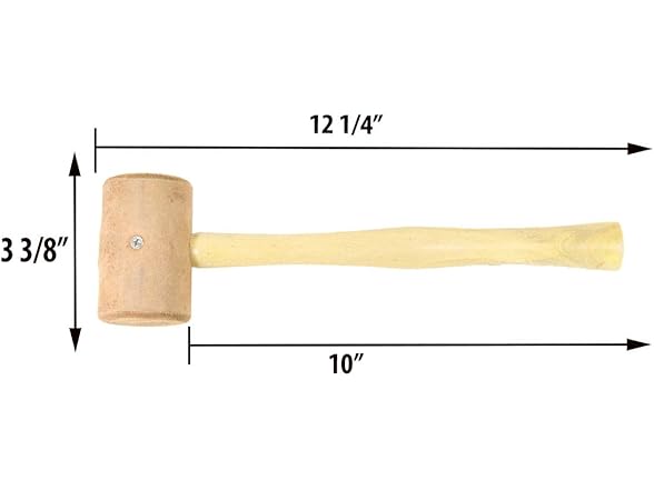 ToolUSA 121/2 Inch Rawhide Mallet