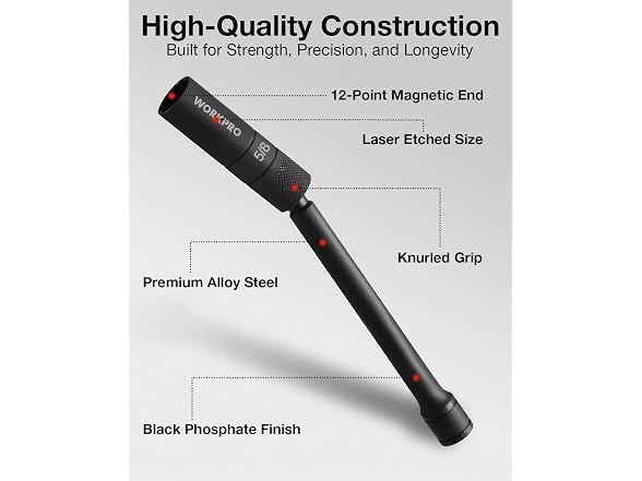 WORKPRO 5/8" Swivel Magnetic Spark Plug Socket
