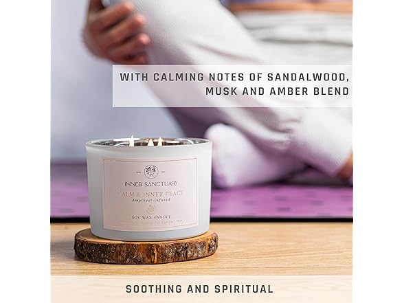Inner Sanctuary  Healing Crystal Candle 