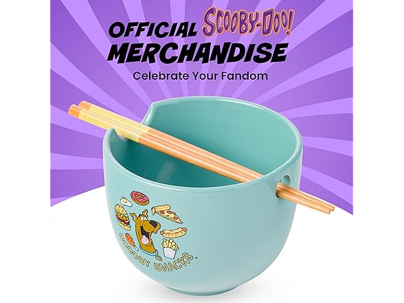 Scooby-Doo Scooby Snacks Ceramic Ramen Noodle Rice Bowl 20 ounces