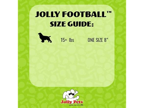 Jolly Pets Football Dog Toy, 8 Inches, Orange