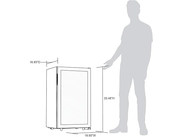 Newair Freestanding Wine Fridge - 33 Bottles