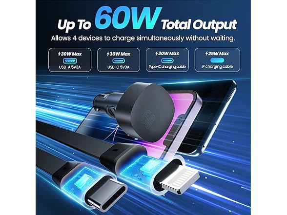 Flaviao Retractable Car Charger