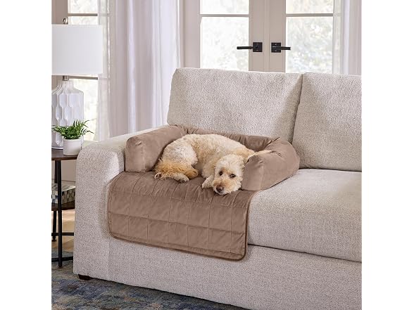SureFit Pet Otis Quilted 3-Sided Bolster Pet Bed