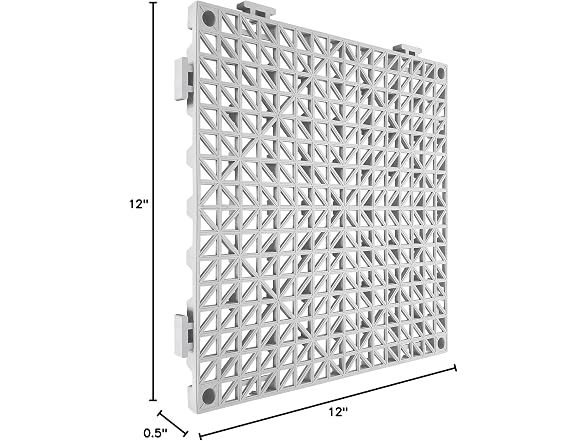 Interlocking Tile 50PCS Gray, Drainage Tiles 12"