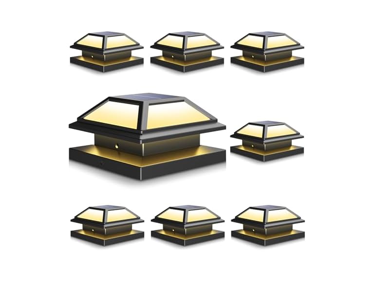 Solar Fence Post Lights 8 Pack