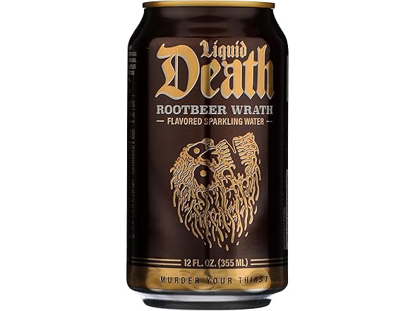 1CT Liquid Death Rootbeer Wrath Sparkling Water, 12 OZ
