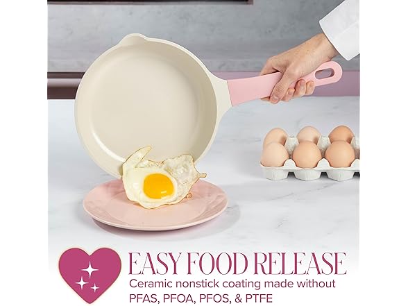 Paris Hilton Ceramic Cast Aluminum Fry Pan Pink