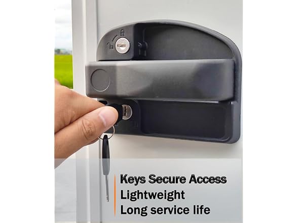 RV MASTER RV Master- Black RV Door Lock Replaceme