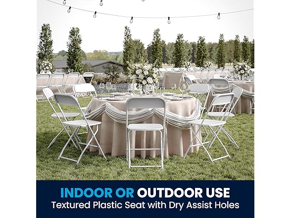 Flash Furniture Hercules Set of 10 Indoor/Outdoor Heavy-Duty Plastic Folding Chairs