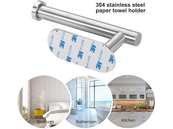 HQDeal Toilet Roll Holder, 3M Self Adhesive Stick