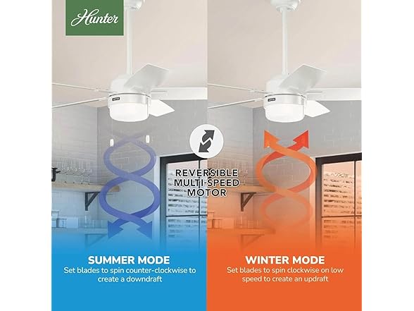 Hunter Fan 44 Inch Contemporary Fresh White Fan