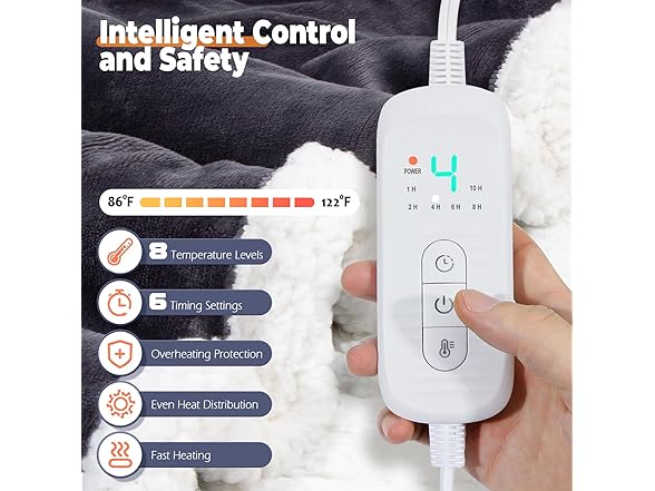 Electric Wearable Blanket with Sleeves