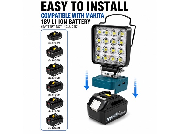 48W LED Work Light - Fits Makita 18V