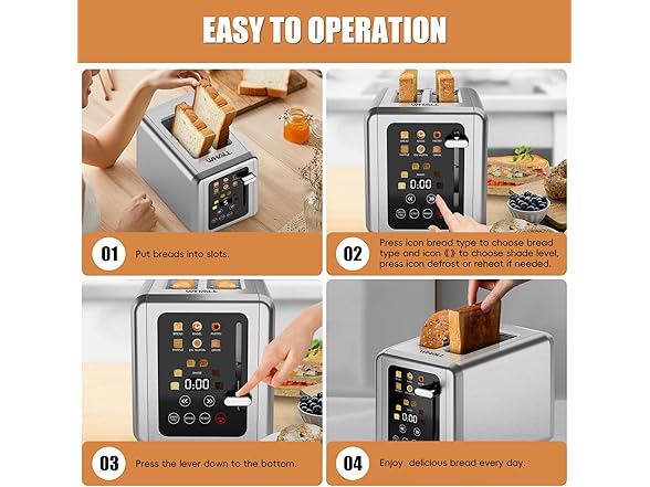WHALL Full Touch Screen Toaster