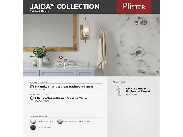 Pfister Jaida Tub & Shower Trim Kit with Restore Technology