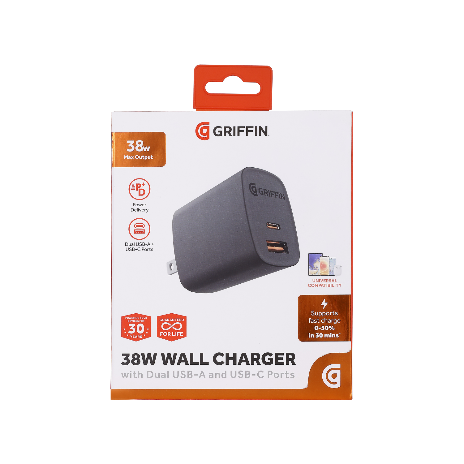 38W Dual USB Foldable Wall Charger - Gallery 11