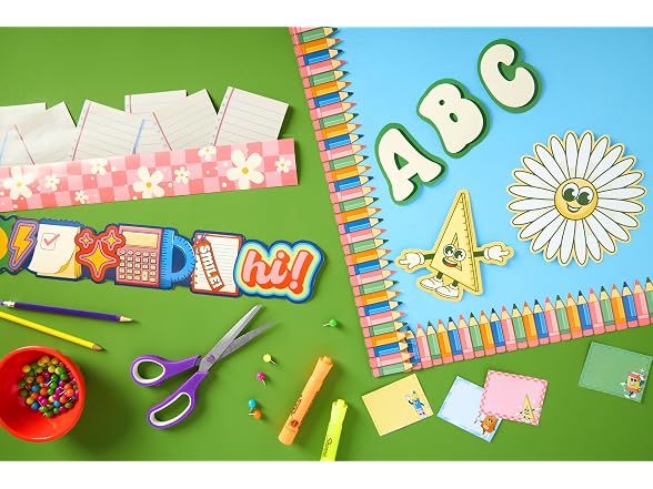 Eureka 846362 S'Cool Era School Icons Extra Wide Border