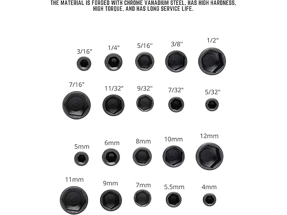 GFJNDERH AAP-Tool-147 14pcs Powerful Socket