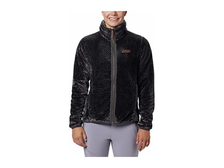 Columbia Womens Fire Side II Sherpa Full Zip Fleece Jacket, Shark, X-Small
