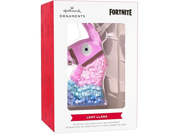 Hallmark Fortnite Llama Loot Blown Glass Christmas Ornament