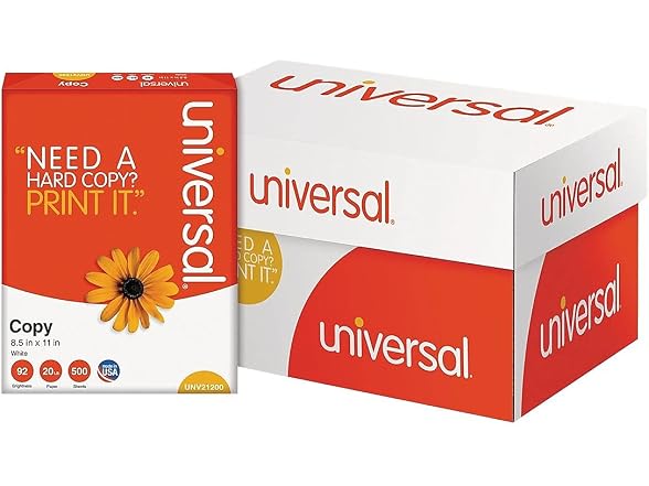 Universal UNV21200 8.5 in. x 11 in. 92 Bright Copy Paper