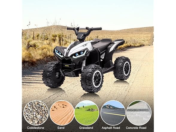 Hipicute Kids ATV, 12V Ride On Toy ATV
